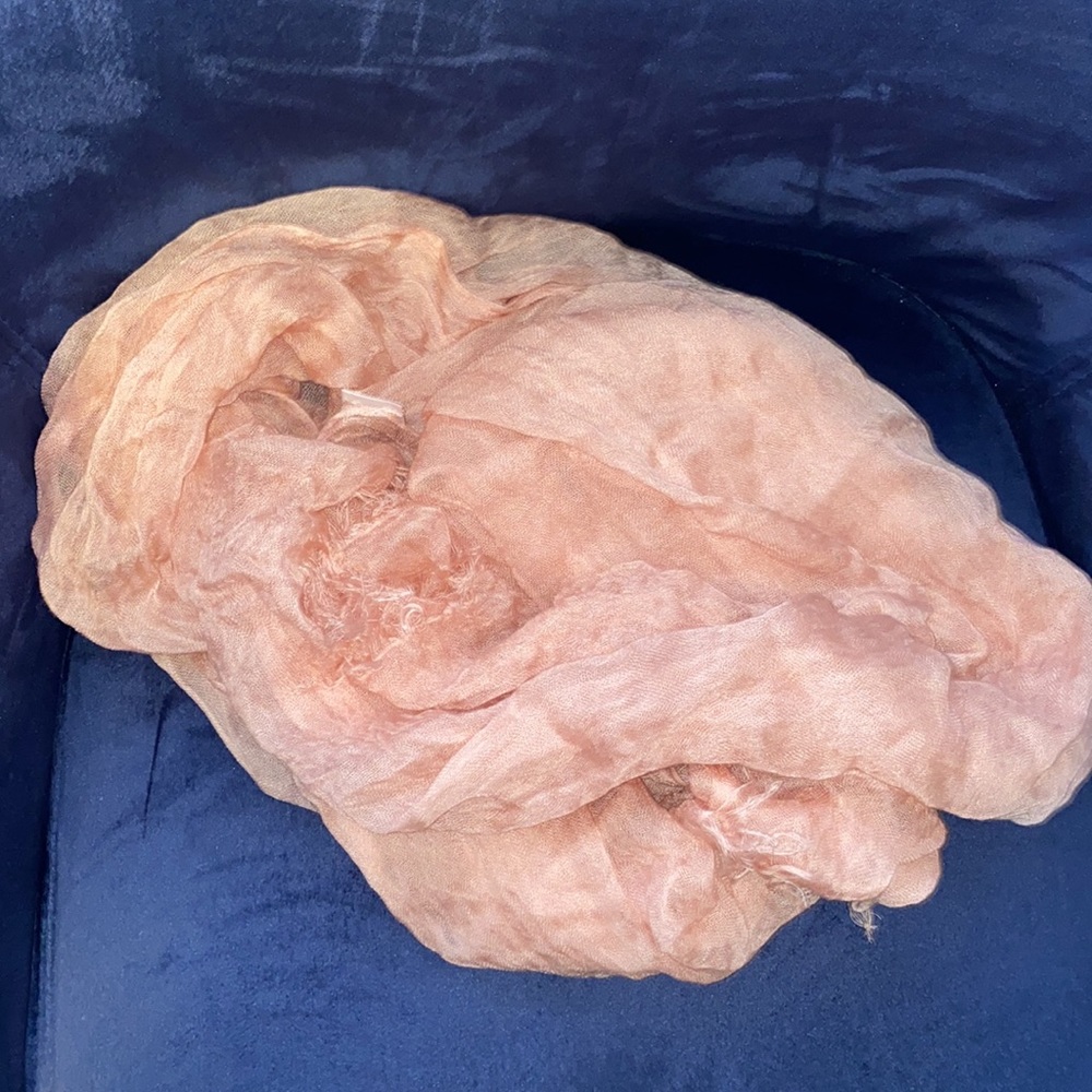 Sheer baby pink scarf